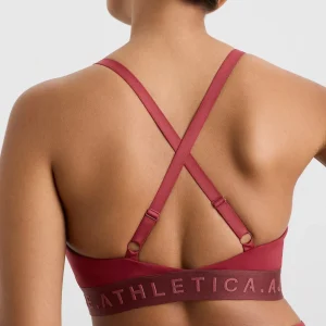 Clearance Aje ATHLETICA Cross Back Bra 359 Plum Red