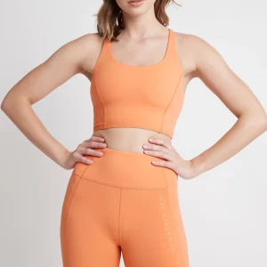 Best Sale Aje ATHLETICA Cross Back Crop Top 312 Tangerine Orange