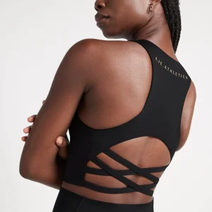 Hot Aje ATHLETICA Cross Back Crop Top 316 Black
