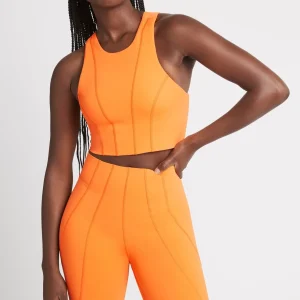 New Aje ATHLETICA Cross Back Crop Top 316 Orange