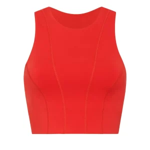 Cheap Aje ATHLETICA Cross Back Crop Top 316 Garnet Red