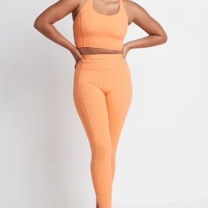 Best Sale Aje ATHLETICA Cross Back Crop Top 312 Tangerine Orange