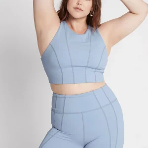 Online Aje ATHLETICA Cross Back Crop Top 316 Steel Blue