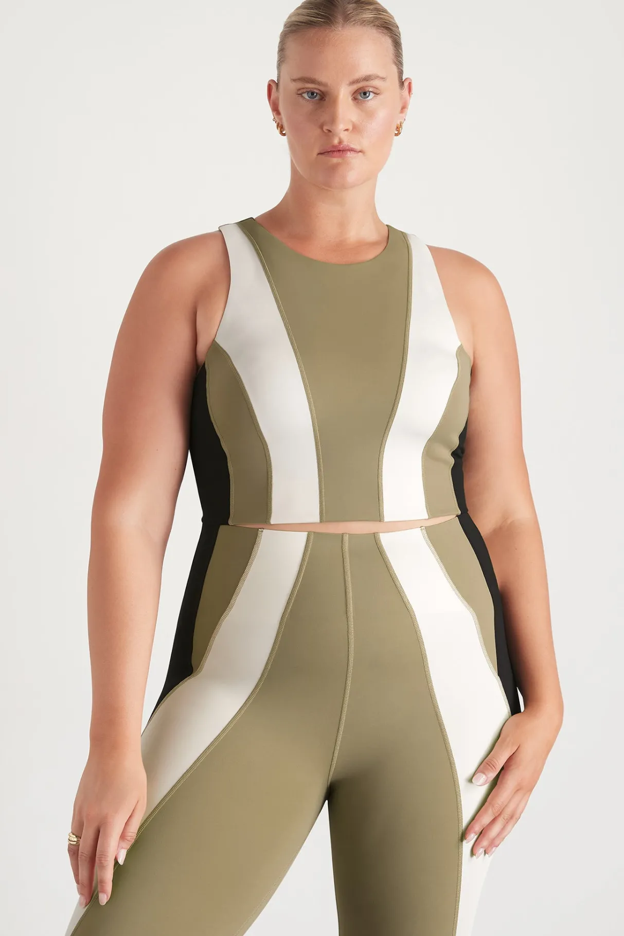 cross_back_crop_top__11-2.webp Online Aje ATHLETICA Cross Back Crop Top 316 Soft Khaki Multi