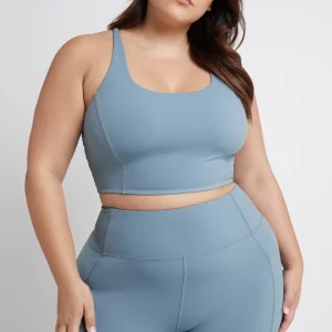Shop Aje ATHLETICA Cross Back Crop Top 312 Storm Blue
