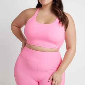 Best Sale Aje ATHLETICA Cross Back Crop Top 312 Dahlia Pink