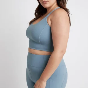 Shop Aje ATHLETICA Cross Back Crop Top 312 Storm Blue