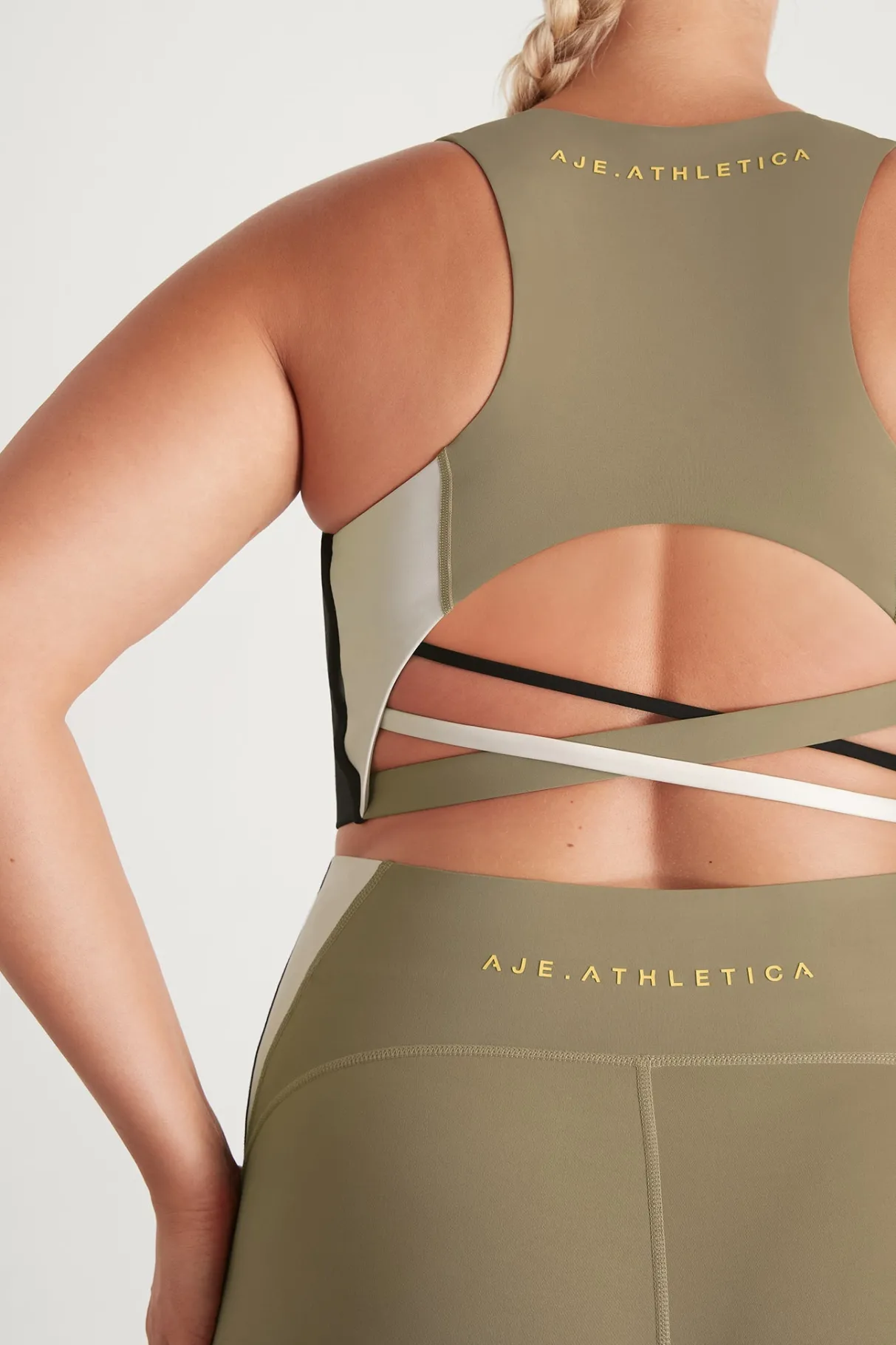 cross_back_crop_top__13-1.webp Online Aje ATHLETICA Cross Back Crop Top 316 Soft Khaki Multi