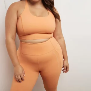Best Sale Aje ATHLETICA Cross Back Crop Top 312 Tangerine Orange