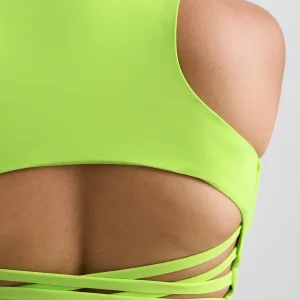 Flash Sale Aje ATHLETICA Cross Back Crop Top 316 Lime Green
