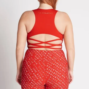 Cheap Aje ATHLETICA Cross Back Crop Top 316 Garnet Red