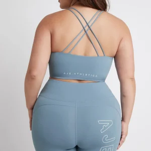 Shop Aje ATHLETICA Cross Back Crop Top 312 Storm Blue