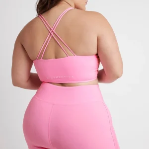 Best Sale Aje ATHLETICA Cross Back Crop Top 312 Dahlia Pink