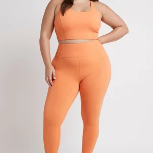 Best Sale Aje ATHLETICA Cross Back Crop Top 312 Tangerine Orange