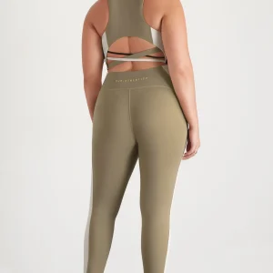 Online Aje ATHLETICA Cross Back Crop Top 316 Soft Khaki Multi