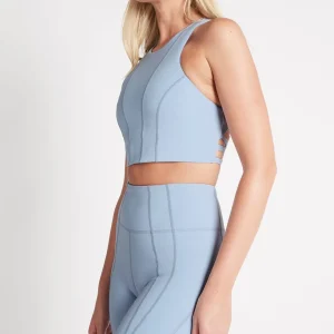 Online Aje ATHLETICA Cross Back Crop Top 316 Steel Blue