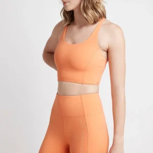 Best Sale Aje ATHLETICA Cross Back Crop Top 312 Tangerine Orange