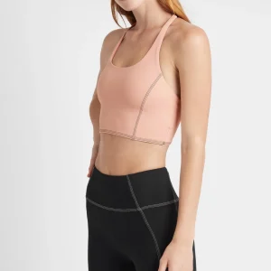 Best Sale Aje ATHLETICA Cross Back Crop Top 301 Sunset Pink
