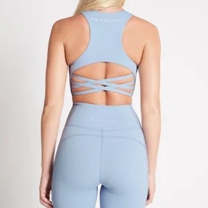 Online Aje ATHLETICA Cross Back Crop Top 316 Steel Blue