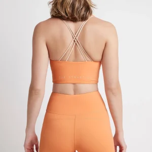 Best Sale Aje ATHLETICA Cross Back Crop Top 312 Tangerine Orange