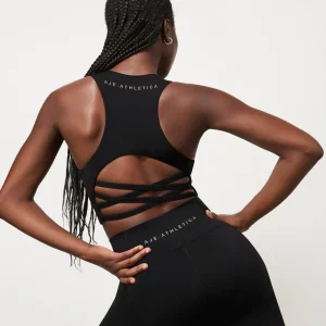 Hot Aje ATHLETICA Cross Back Crop Top 316 Black