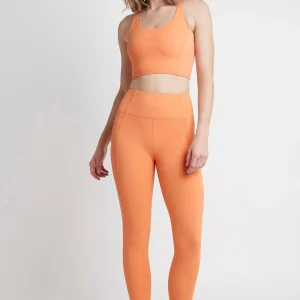 Best Sale Aje ATHLETICA Cross Back Crop Top 312 Tangerine Orange