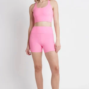 Best Sale Aje ATHLETICA Cross Back Crop Top 312 Dahlia Pink