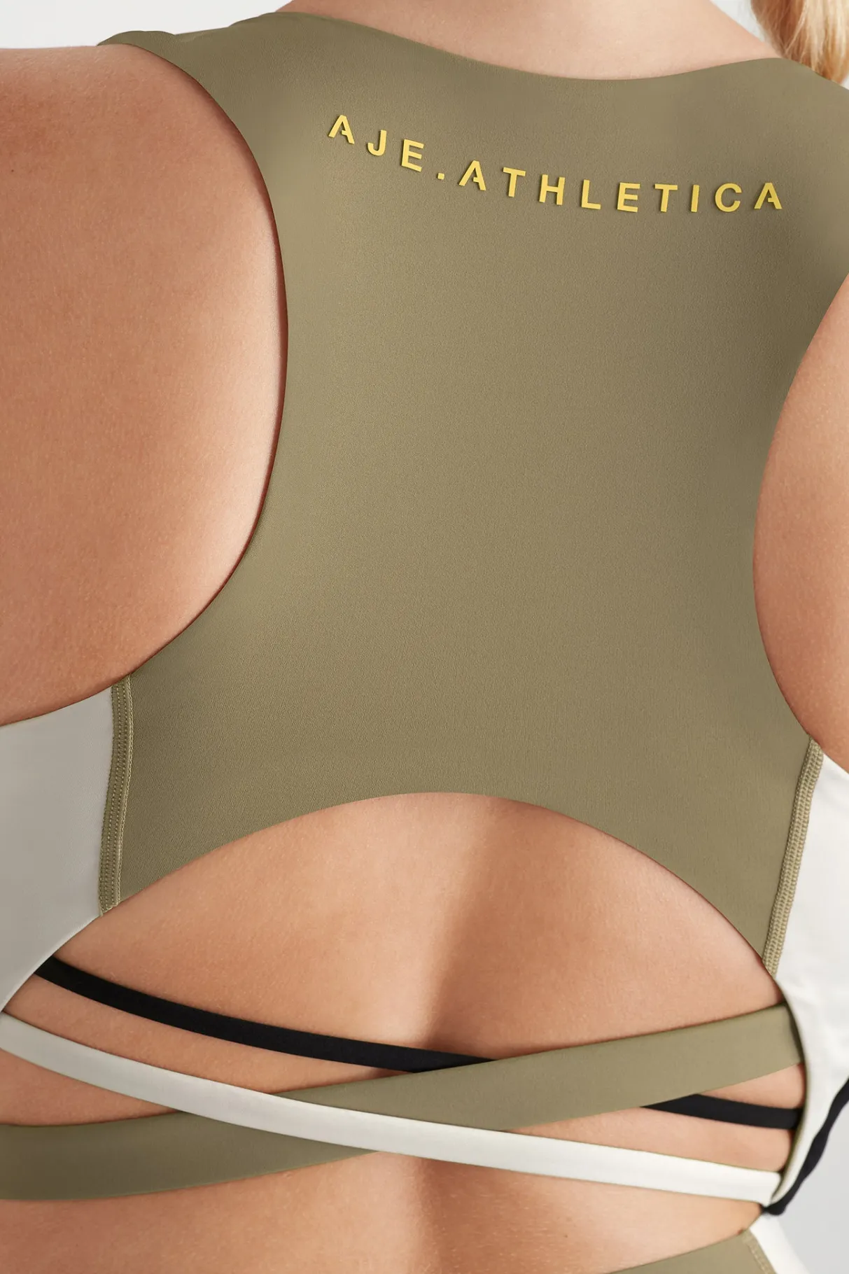 cross_back_crop_top__6-2.webp Online Aje ATHLETICA Cross Back Crop Top 316 Soft Khaki Multi
