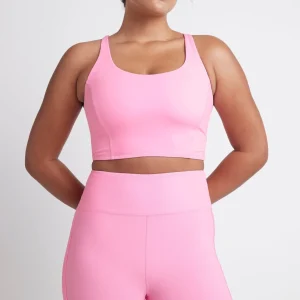 Best Sale Aje ATHLETICA Cross Back Crop Top 312 Dahlia Pink