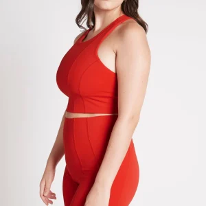Cheap Aje ATHLETICA Cross Back Crop Top 316 Garnet Red