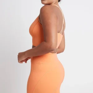 Best Sale Aje ATHLETICA Cross Back Crop Top 312 Tangerine Orange