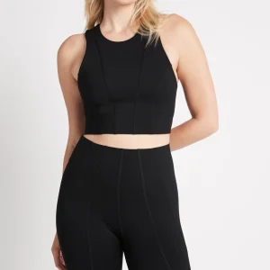 Hot Aje ATHLETICA Cross Back Crop Top 316 Black