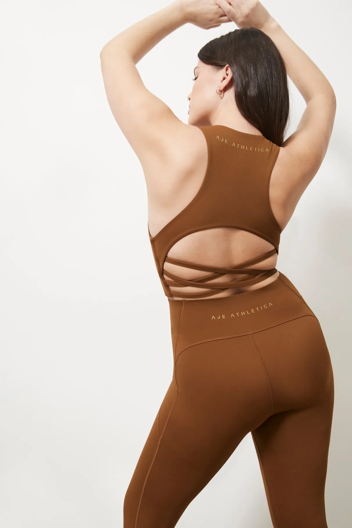 cross_back_crop_top__7-8.webp Shop Aje ATHLETICA Cross Back Crop Top 316 Coffee/Gold
