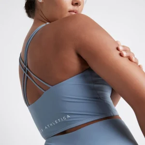 Shop Aje ATHLETICA Cross Back Crop Top 312 Storm Blue