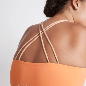 Best Sale Aje ATHLETICA Cross Back Crop Top 312 Tangerine Orange