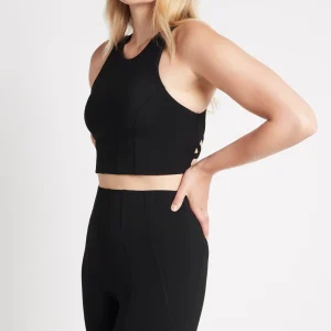Hot Aje ATHLETICA Cross Back Crop Top 316 Black