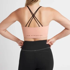 Best Sale Aje ATHLETICA Cross Back Crop Top 301 Sunset Pink