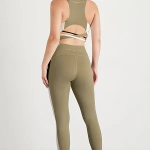 Online Aje ATHLETICA Cross Back Crop Top 316 Soft Khaki Multi