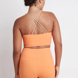 Best Sale Aje ATHLETICA Cross Back Crop Top 312 Tangerine Orange