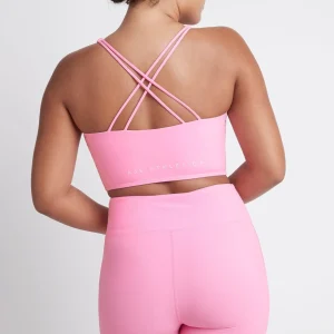 Best Sale Aje ATHLETICA Cross Back Crop Top 312 Dahlia Pink