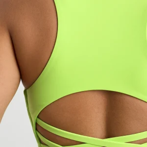 Flash Sale Aje ATHLETICA Cross Back Crop Top 316 Lime Green