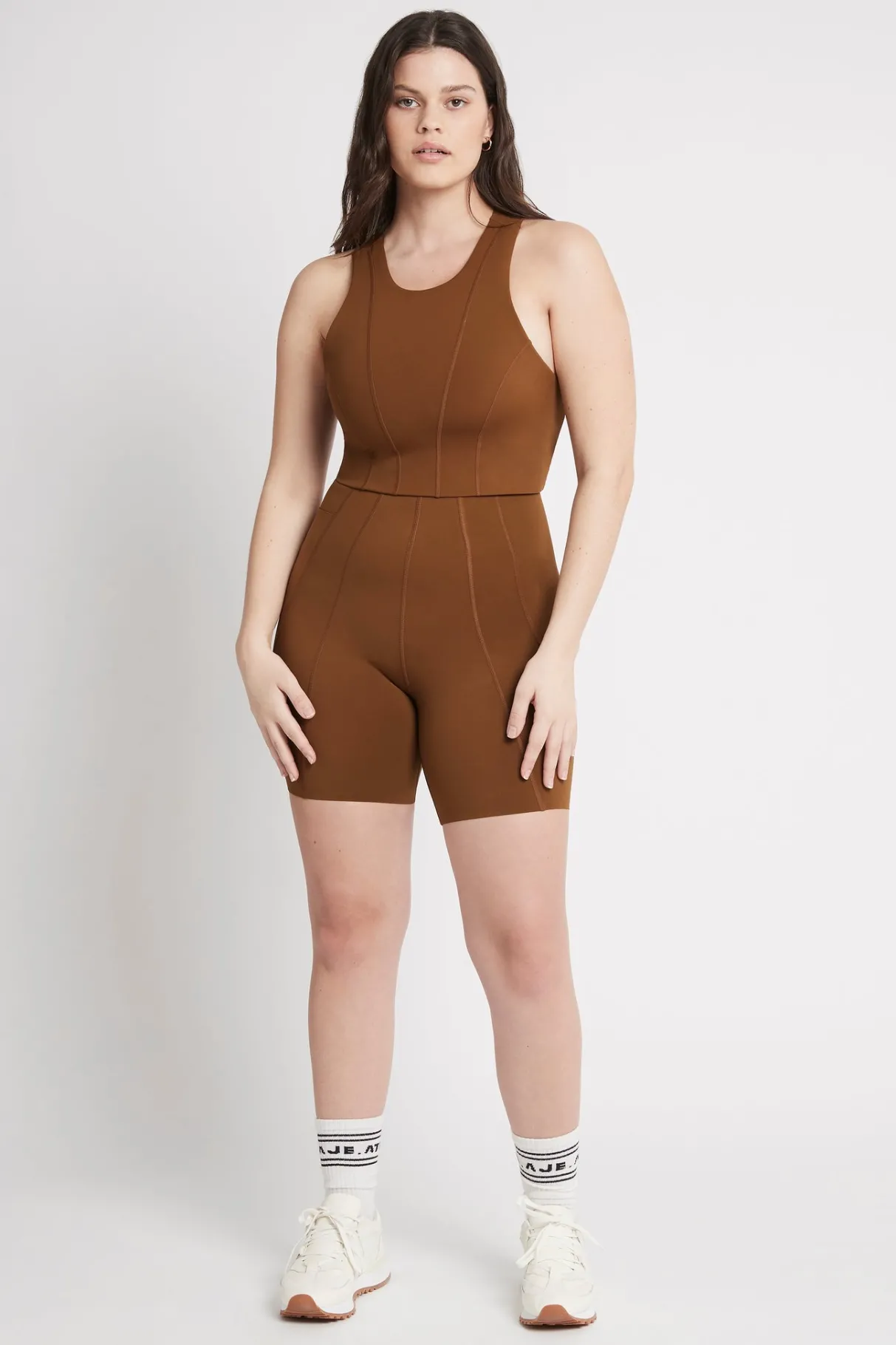 cross_back_crop_top__9-8.webp Shop Aje ATHLETICA Cross Back Crop Top 316 Coffee/Gold
