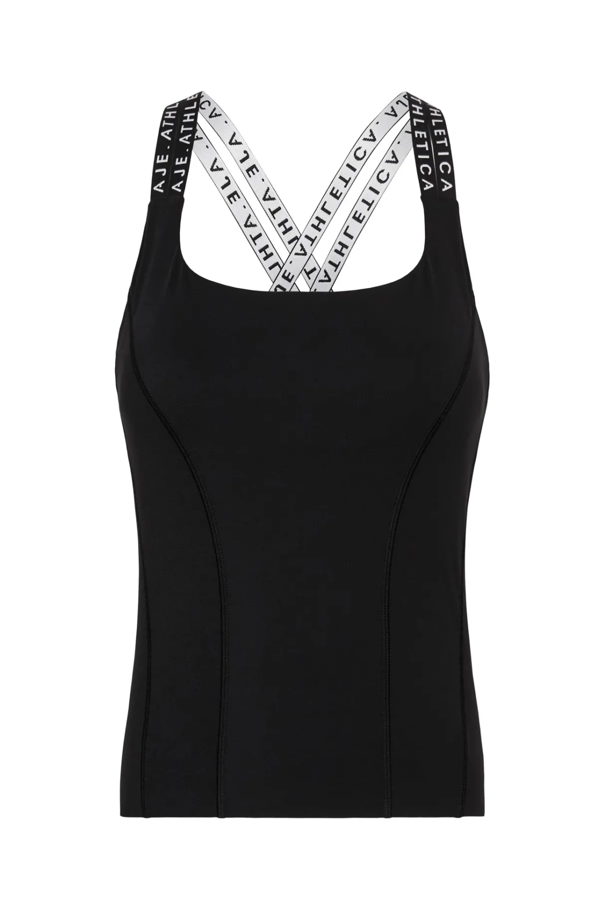 cross_back_logotape_tank__1.webp Hot Aje ATHLETICA Cross Back Logotape Tank 123 Black/White
