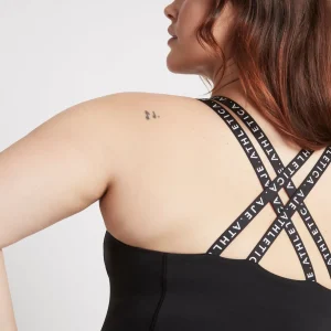 Hot Aje ATHLETICA Cross Back Logotape Tank 123 Black/White