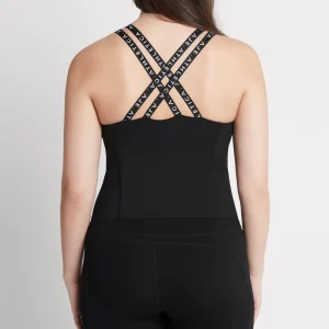 Hot Aje ATHLETICA Cross Back Logotape Tank 123 Black/White