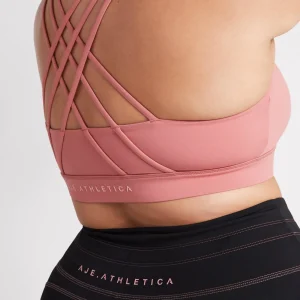 Clearance Aje ATHLETICA Cross Back Sports Bra 323 Rose Pink/Rose Quartz