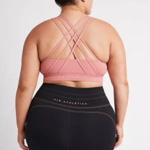 Clearance Aje ATHLETICA Cross Back Sports Bra 323 Rose Pink/Rose Quartz