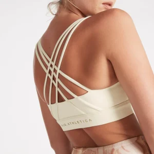 Online Aje ATHLETICA Cross Back Sports Bra 323 Light Ivory/Gold