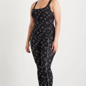Cheap Aje ATHLETICA Cross Back Tank 123 Black Fineline Logo