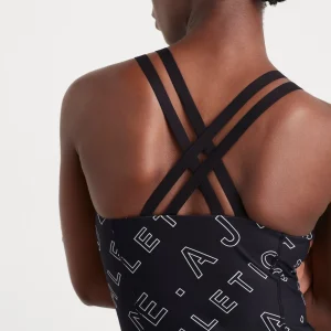 Cheap Aje ATHLETICA Cross Back Tank 123 Black Fineline Logo